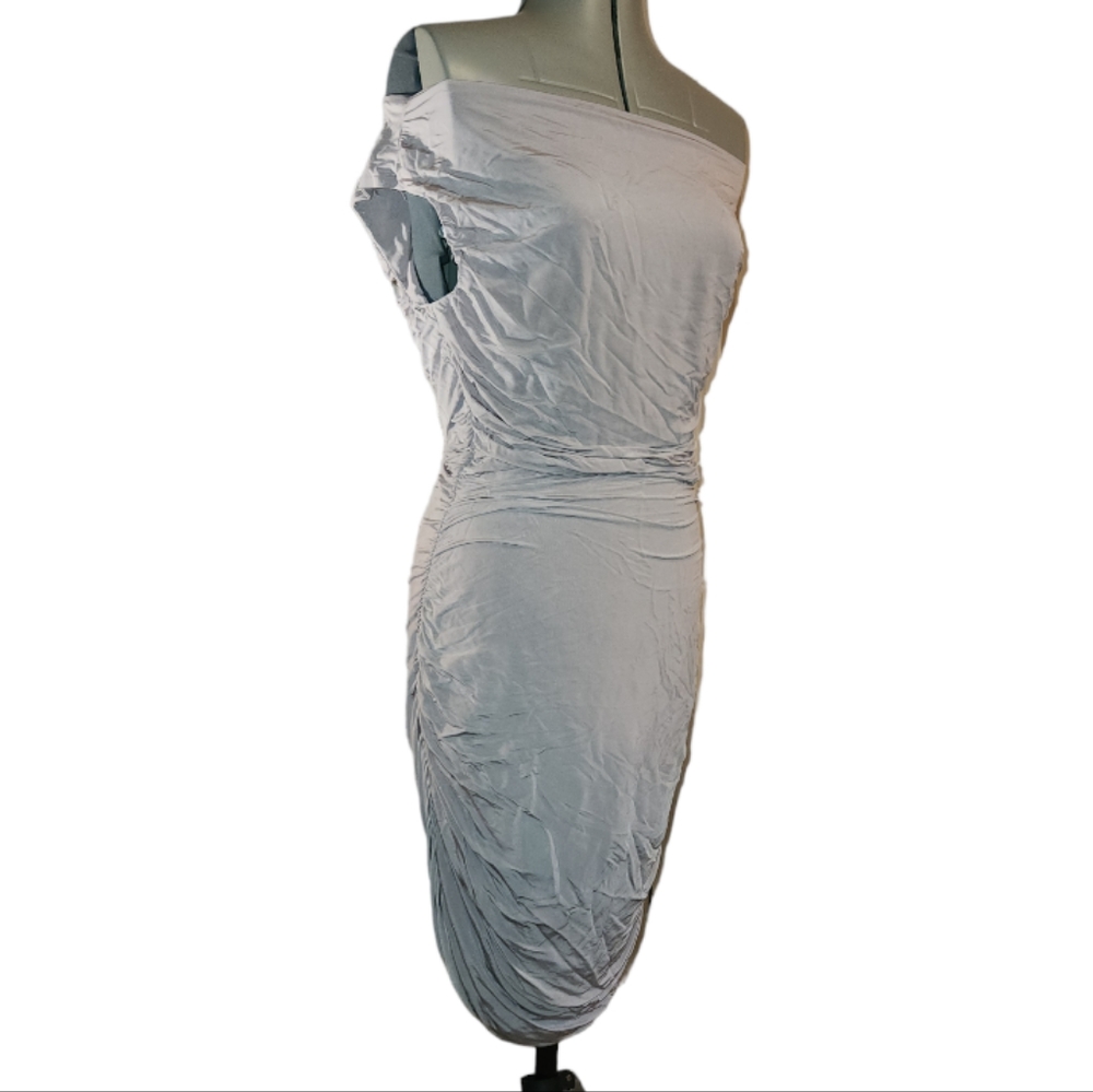 H&M Ruched Off Shoulder Dress